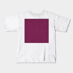 Turing Pattern Squares (Purple Pink) Kids T-Shirt